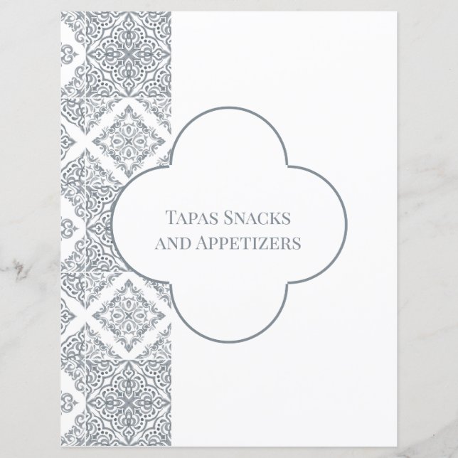 Trennseite für graue Spanisch-Fliesenbinder (Vorderseite)