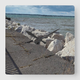 Trennung der Erie-Farben Quadratische Wanduhr