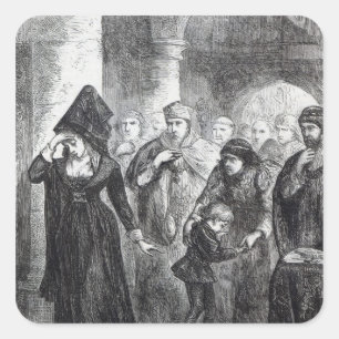Trennung der Königin Elizabeth Wydville und sie Quadratischer Aufkleber