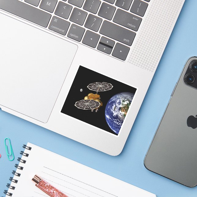 Trennung des Einstiegsfahrzeugs bei einer Mission  Aufkleber (Laptop mit iPhone)