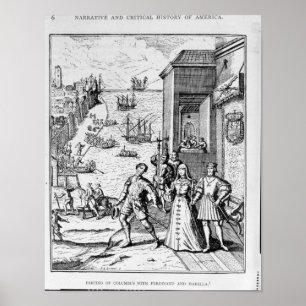 Trennung von Kolumbus und Ferdinand und Poster