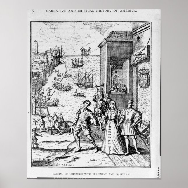 Trennung von Kolumbus und Ferdinand und Poster (Vorne)