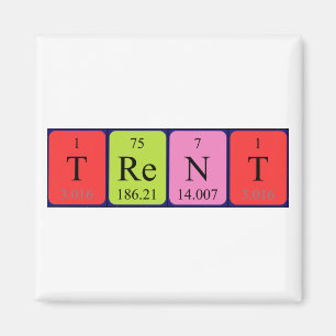 Trent Periodensystem-Namenmagnet Magnet