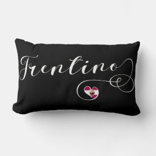 Trentino Herzenflagge, Provinz Trient, Italien Lendenkissen