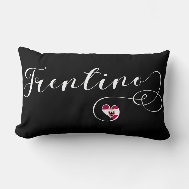 Trentino Herzenflagge, Provinz Trient, Italien Lendenkissen (Vorderseite)