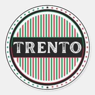 Trento City Pride Emblem – Italienische Identität Runder Aufkleber