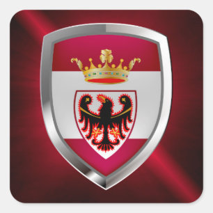 Trento Mettalic Emblem Quadratischer Aufkleber