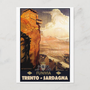 Trento - Sardische Gondelbahn Postkarte