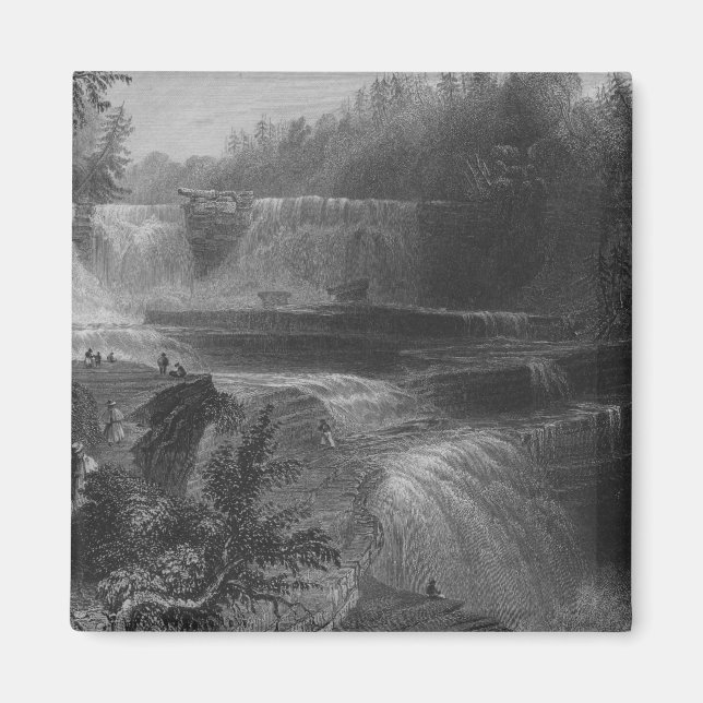 Trenton High Falls, 1838 Magnet (Vorne)