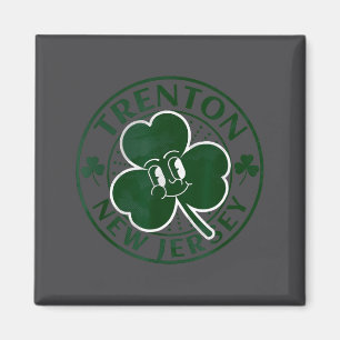 Trenton New Jersey Irischer Shamrock Nj Retro-Ande Magnet