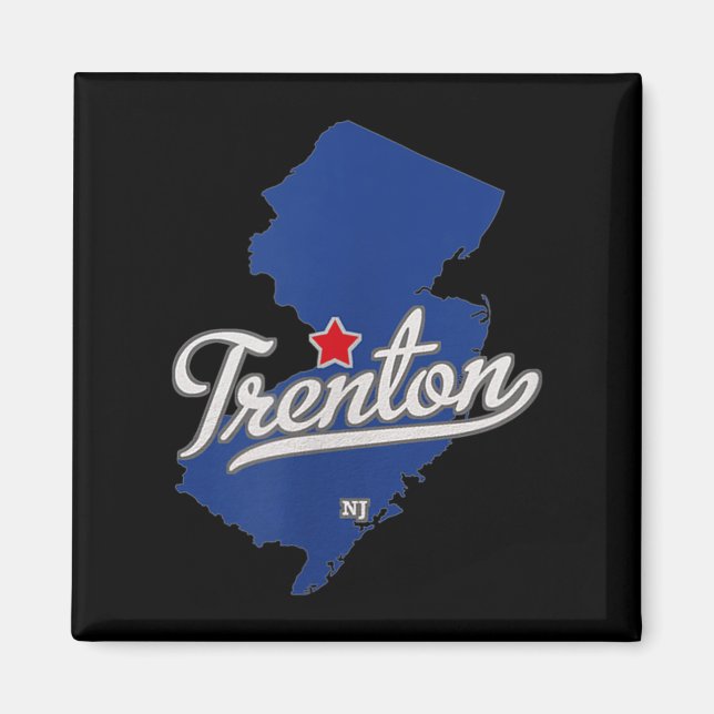Trenton New Jersey Nj Map  Magnet (Vorne)