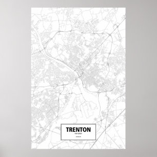 Trenton, New-Jersey (Schwarzes auf Weiß) Poster