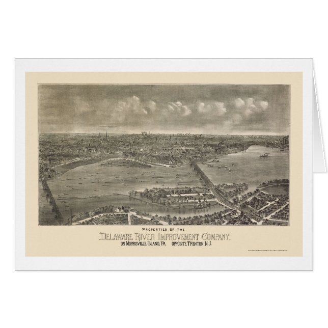 Trenton, NJ panoramische Karte - 1900 (Vorderseite (Horizontal))