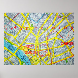 Trenton, NJ Vintages Karten-Plakat Poster