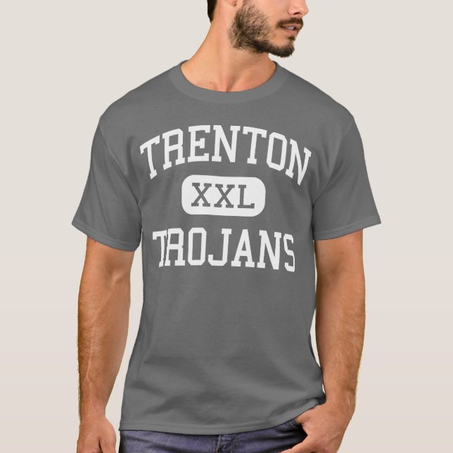 Trenton - Trojan - Highschool - Trenton Michigan T-Shirt (Vorderseite)
