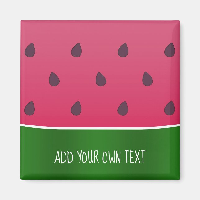 Treny Bold Watermelon Custom Text Magnet (Vorne)