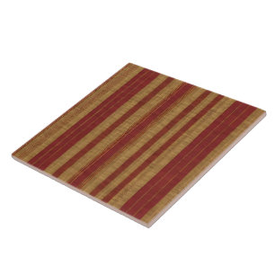 Treny Burgundy Gold Luxury Linen Collection Fliese