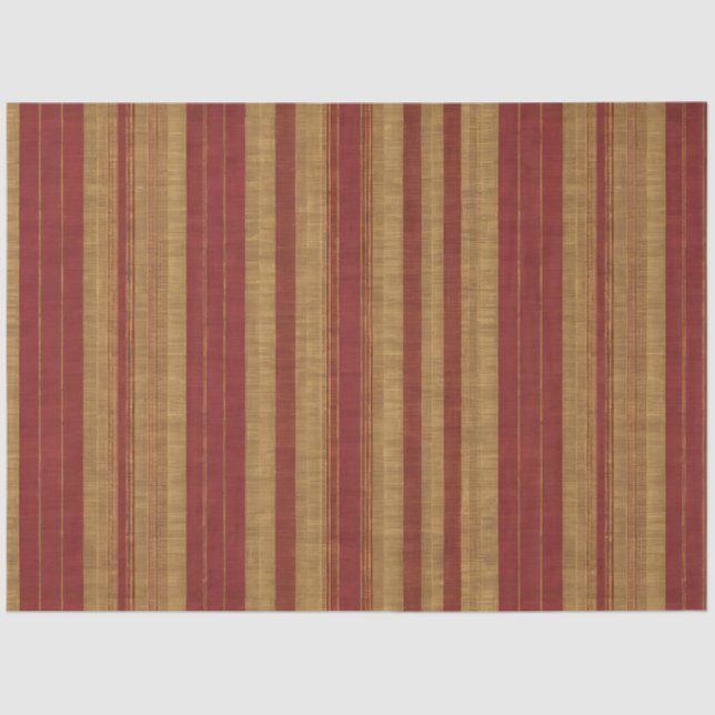 Treny Burgundy Gold Luxury Linen Collection Seidenpapier (Vorderseite)