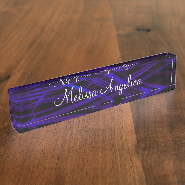 Treny Ladys Monogram Space Desk Name Plate Namensplakette (Seite)