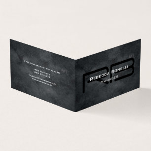 Treny Style Gray Monogram Minimalistisch Schlicht  Visitenkarten