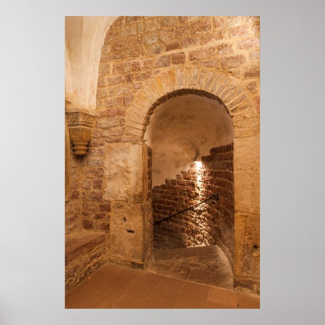 Treppe in Mikveh Bathhouse Poster (Vorne)