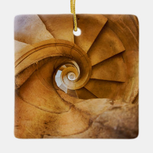 Treppe mit nach unten führender Spirale, Portugal Keramikornament