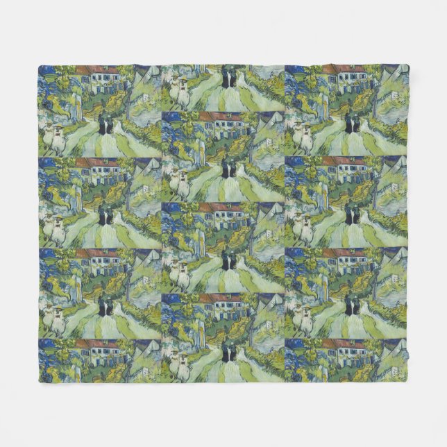 Treppe von Auvers durch Vincent van Gogh Fleecedecke (Vorderseite (Horizontal))