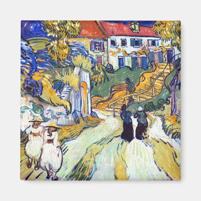 Treppe von Auvers durch Vincent Van Gogh Magnet (Vorne)