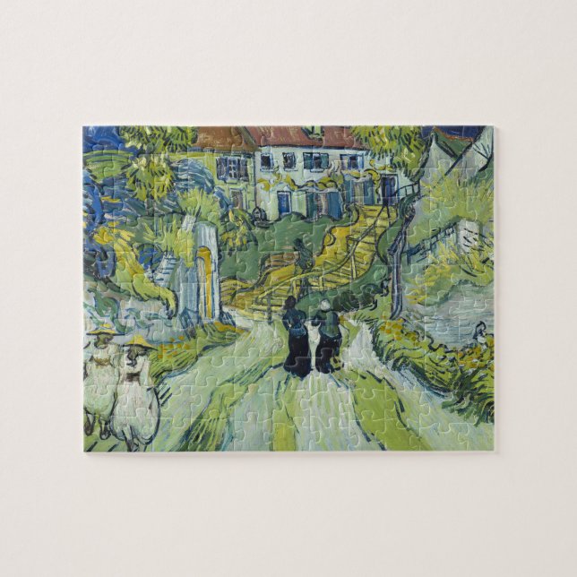 Treppe von Auvers durch Vincent van Gogh Puzzle (Horizontal)