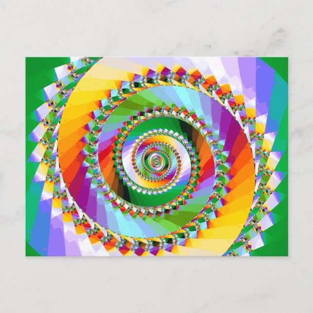 Treppe zu Träumen Fantasy Fraktal Postkarte (Vorderseite)