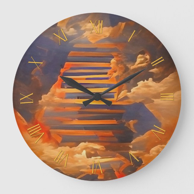 Treppe zum Himmel Große Wanduhr (Vorderseite)