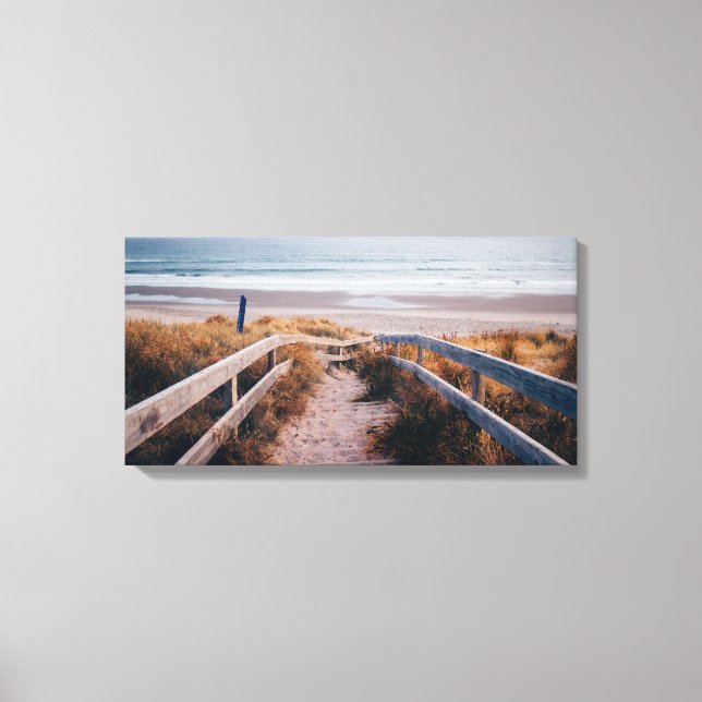 Treppe zum Meer Canvas Print Leinwanddruck (Vorderseite)