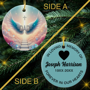 Treppe zum Paradies Vater Angel Wings Memorial Keramik Ornament