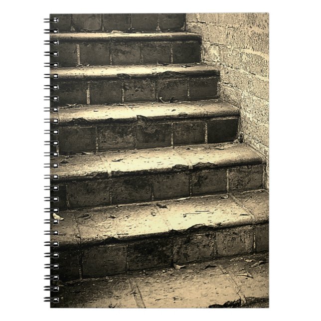 Treppe zum Sepia-Notebook Notizblock (Vorderseite)