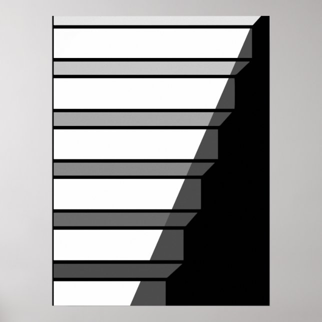 Treppe zur optischen Illusion Poster (Vorne)