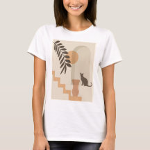 Treppen-Blatt-Vase Katze, Boho-Abstract-Geometrisc