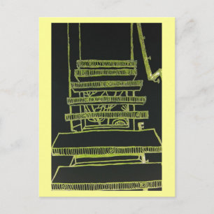 Treppen Floating Postkarte