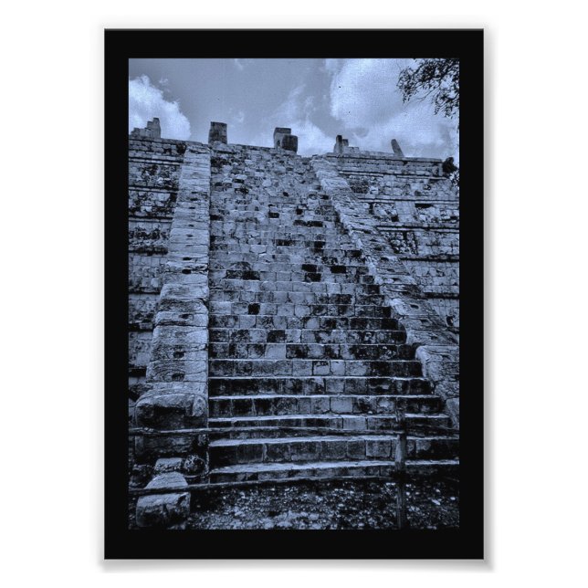 Treppen in Chichen Itza Fotodruck (Vorne)