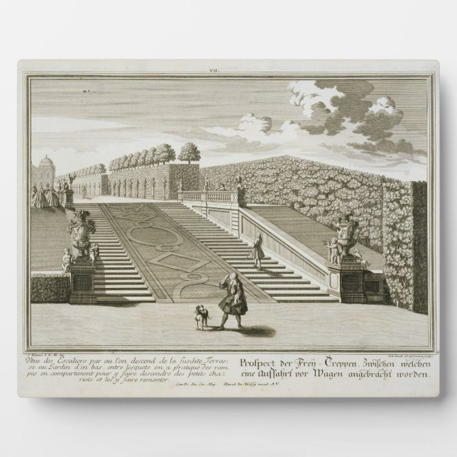 Treppen zur Gartenterrasse, Belvedere Palace, Vie Fotoplatte (Vorderseite)