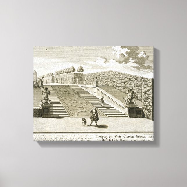 Treppen zur Gartenterrasse, Belvedere Palace, Vie Leinwanddruck (Vorderseite)