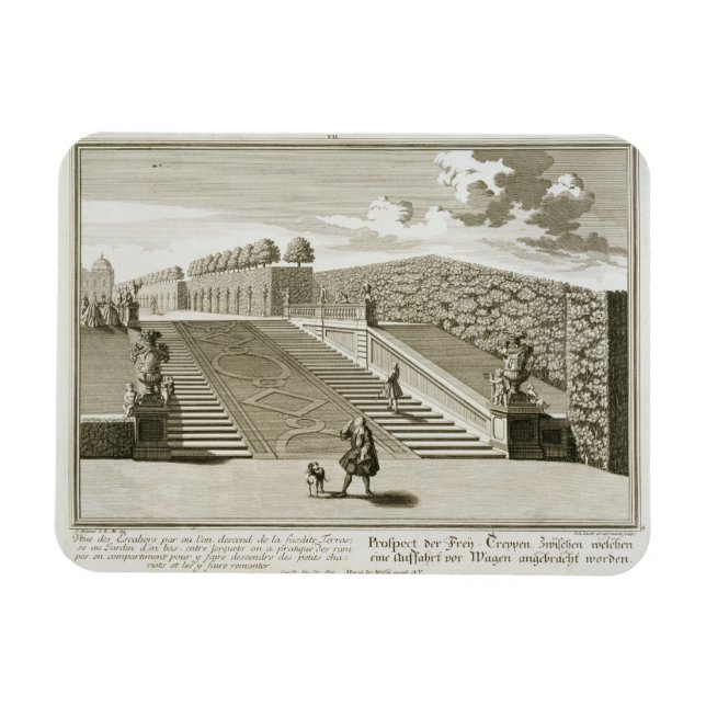 Treppen zur Gartenterrasse, Belvedere Palace, Vie Magnet (Horizontal)