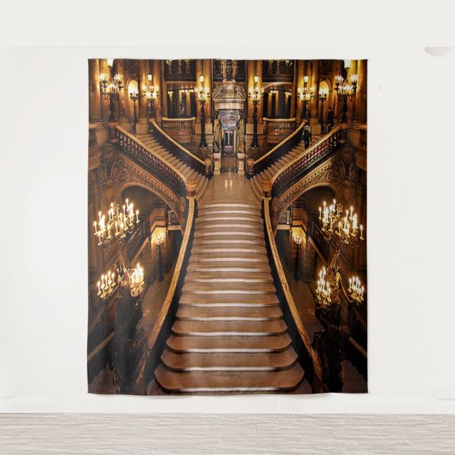 Treppenfall Wandteppich (Vorderseite)