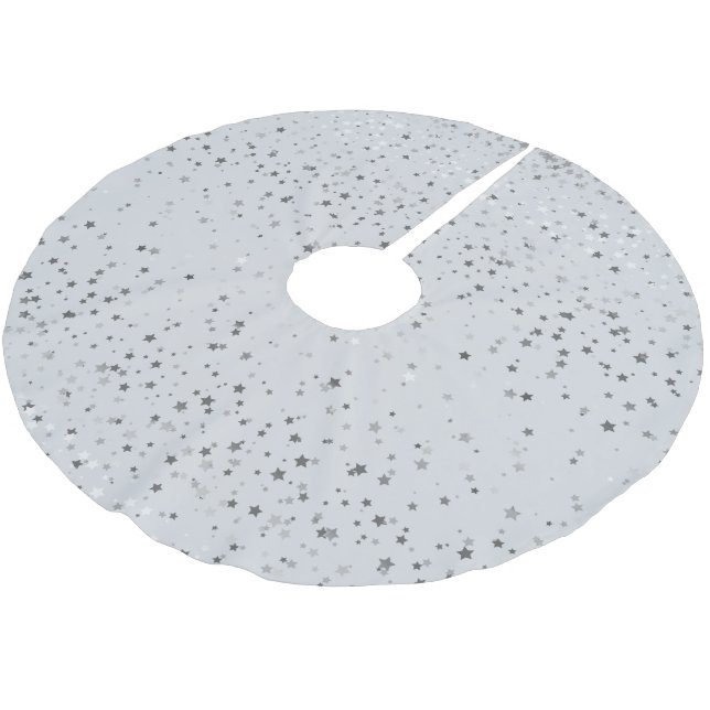 Treppenhaus-Gold-Sterne Polyester Weihnachtsbaumdecke (Schrägansicht)