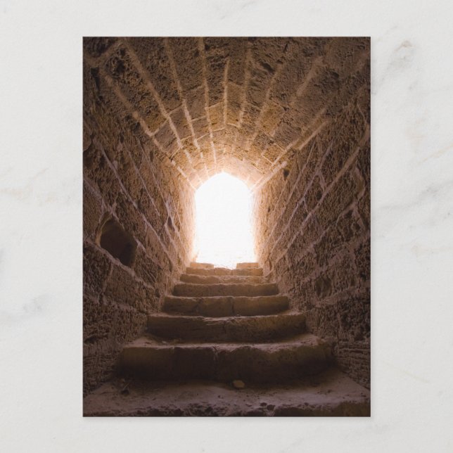 Treppenhaus zu den Himmelspostkarten Postkarte (Vorderseite)