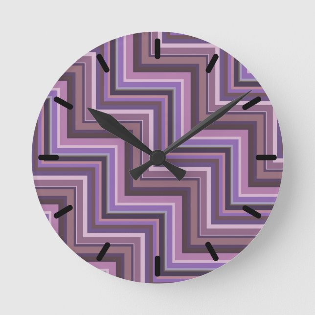 Treppenmuster Runde Wanduhr (Vorderseite)