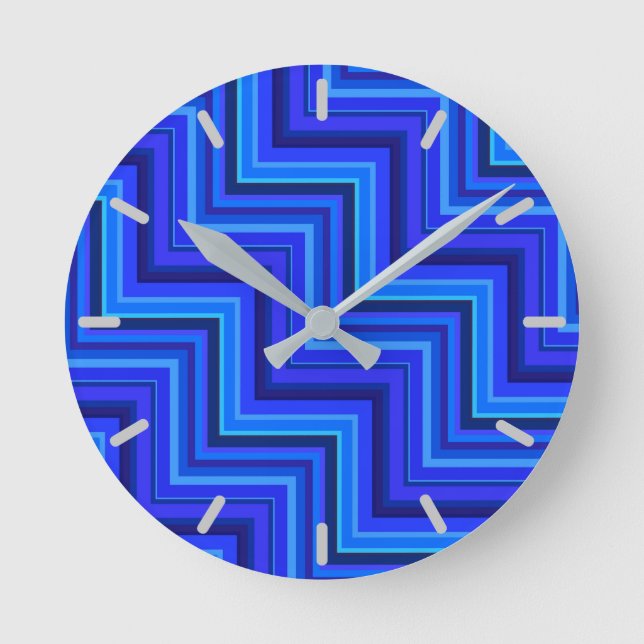 Treppenmuster Runde Wanduhr (Vorderseite)