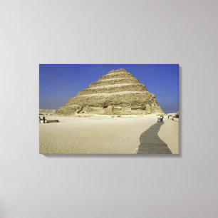 Treppenpyramide in Saqqara, eine der frühesten Leinwanddruck