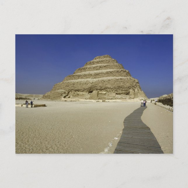 Treppenpyramide in Saqqara, eine der frühesten Postkarte (Vorderseite)