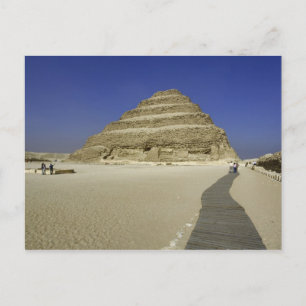 Treppenpyramide in Saqqara, eine der frühesten Postkarte