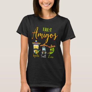 Tres Amigos Tequila Salz Limette Cinco De Mayo T-Shirt